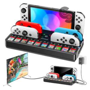 Tokluck Switch TV Docking Station with Joy Con Charger and 10 Card Game Slot Lahore