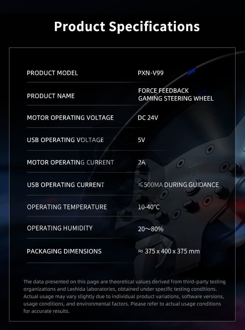 PXN V99 Racing Wheel Features 15
