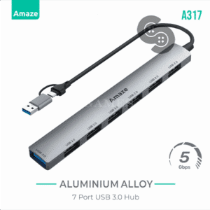 Amaze A317 7 Ports USB + TYPE-C Hub