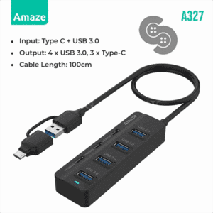 Amaze A327 Type C + USB 3.0 7 Port Hub
