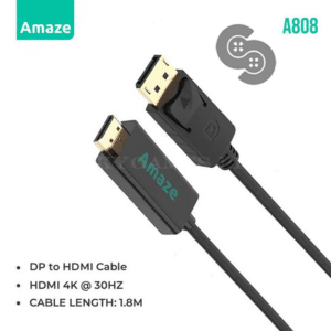 Amaze A808 DP to HDMI 4K Adapter Cable