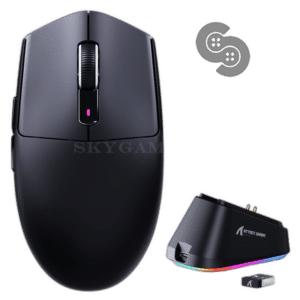 Attack Shark G3 Pro Wireless Gaming Mouse with RGB Charging Dock - Black