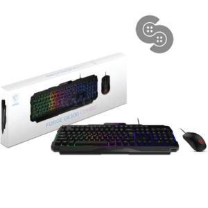 MSI Forge GK100 RGB Gaming Keyboard & Mouse Combo - retail box and contents
