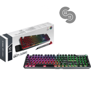 MSI Vigor GK71 Sonic RGB Mechanical Keyboard – Sonic Red Switch - retail box and contents