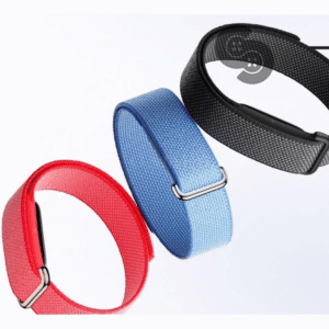 Google Fitbit Air trackers in Obsidian, Lavender and Berry woven loop bands