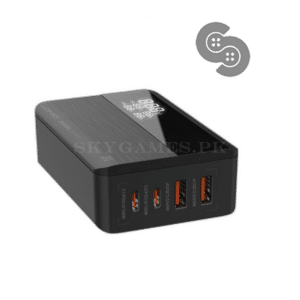 LDNIO 100W GaN 4-Port Desktop Charger with LED Display - A4809C - front view
