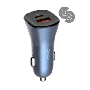 LDNIO 60W Dual-Port Car Charger - C3 - front view