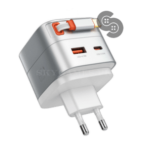 LDNIO 65W Fast Charger with Retractable Cable - Q10 - front view