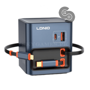 LDNIO 100W GaN Charger with Dual Retractable Cables - Q16 - front view