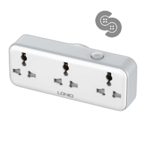 LDNIO 30W 3 AC Outlet Extension Socket - SC3317 - front view