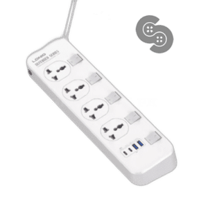 LDNIO 17W 4 AC Outlet Universal Power Strip - SC4408C - front view