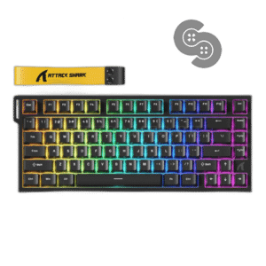 Attack Shark R82 HE 75% RGB Magnetic Switch Gaming Keyboard - Black