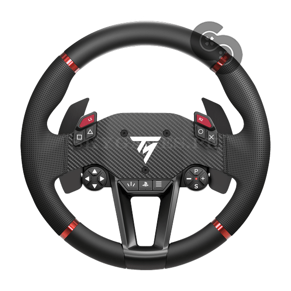 Thrustmaster T598 Sportcar wheel rim - front view with PlayStation buttons