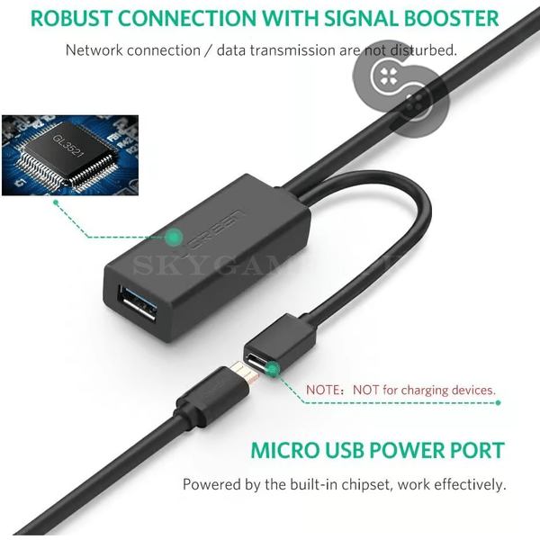 UGREEN USB 3.0 Active Extension Cable - UGREEN 20826 product view 3