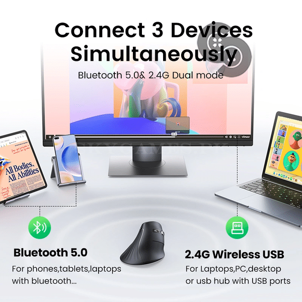 UGREEN Multi-Mode Vertical Mouse - UGREEN 25444 product view 2