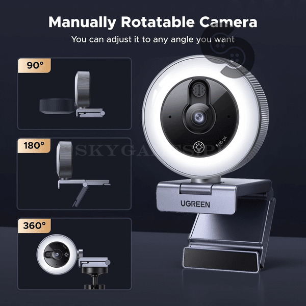 UGREEN 2K Webcam with Ring Light - UGREEN 65857 product view 2