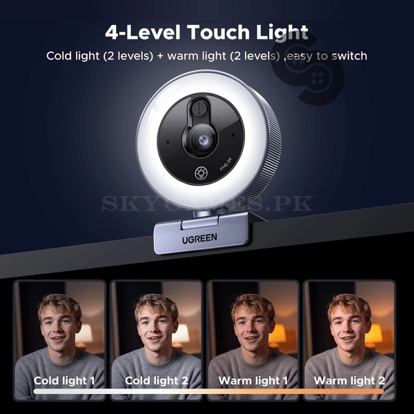 UGREEN 2K Webcam with Ring Light - UGREEN 65857 product view 3