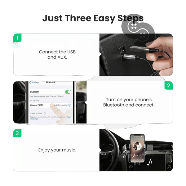 UGREEN Bluetooth 5.0 Car Receiver - UGREEN 70601 product view 5