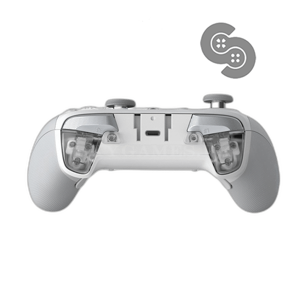 GameSir G7 Pro Tri-Mode Controller Xbox/PC/Mobile - Mech White rear view with back buttons