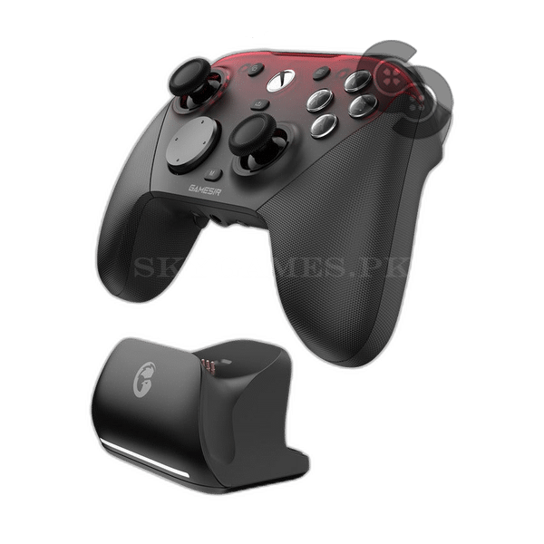 GameSir G7 Pro Tri-Mode Controller Xbox/PC/Mobile - Shadow Ember on the charging station