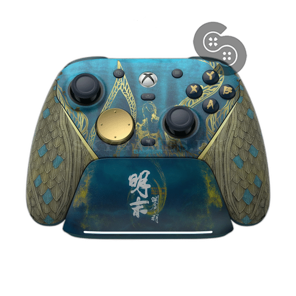 GameSir G7 Pro Wuchang: Fallen Feathers Edition Wireless Controller Xbox/PC/Mobile - seated in the Smart Auto Start-Stop Charging Station