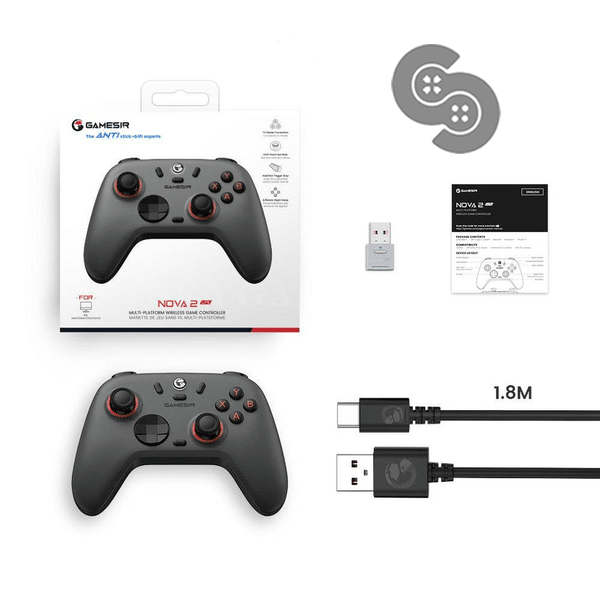 GameSir Nova 2 Lite Multi-Platform Wireless Controller Switch/PC/Mobile - retail box, 2.4GHz dongle and USB-C cable
